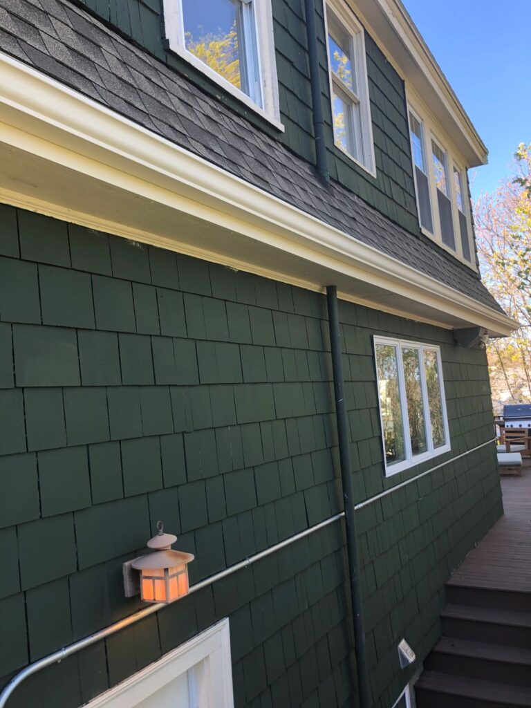 gutter installation project in west malden - delivered by Boston Gutter Solutions