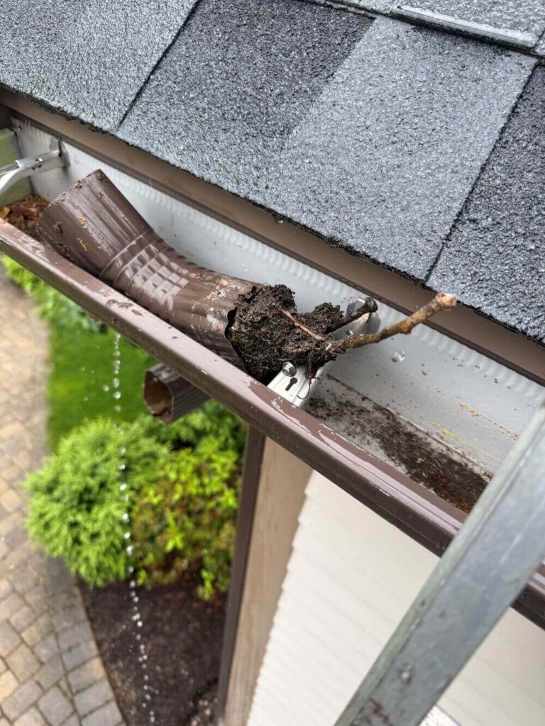 stuffed elbow - example by Boston Gutter Solutions