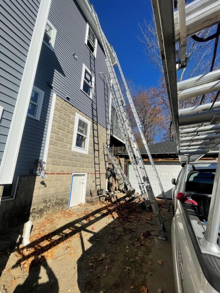 gutter installation work by Boston Gutter Solutions