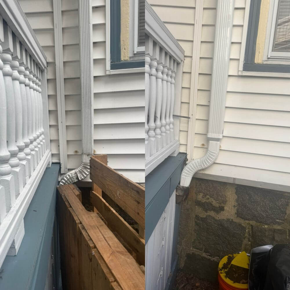 3_x4_pipe into 2_x3_pipe - Boston Gutter Solutions