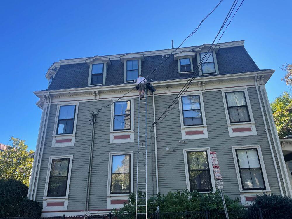 gutter maintenance service project by Boston Gutter Solutions